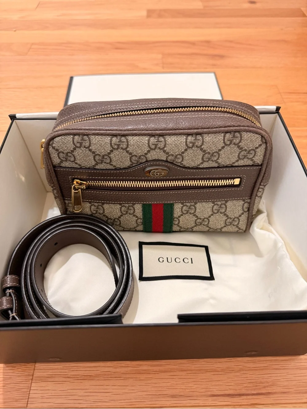 Gucci Ophidia GG Supreme Small Belt Bag (Model 517076 9613B)